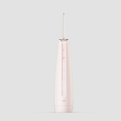 Pink pendant light on a white background