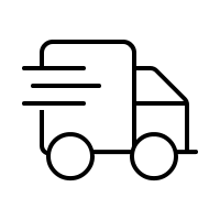 Simple line drawing of a truck icon on a white background